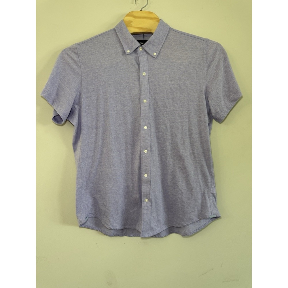 New Bonobos Shirt XL Mens Slim Fit Stretch Purple Short Sleeve Button Up